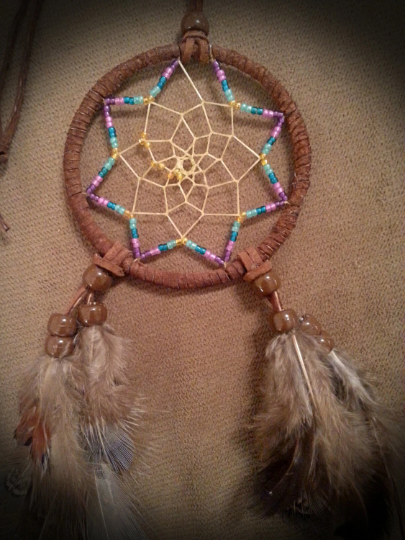 Dreamcatcher 3 inch round beaded