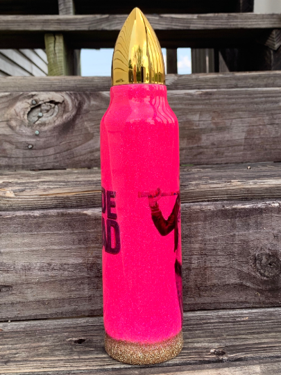 Bullet tumbler/thermos Harley Quinn Suicide Squad Glittered 32 oz