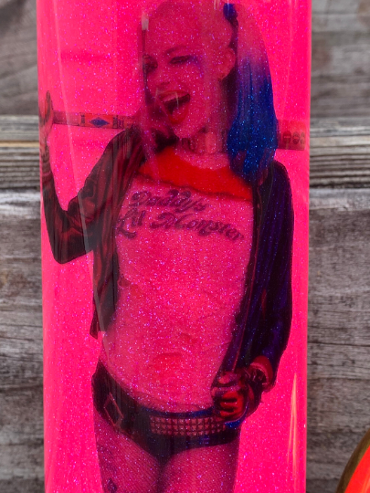 Bullet tumbler/thermos Harley Quinn Suicide Squad Glittered 32 oz