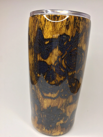 Wood Grain Bee Tumbler