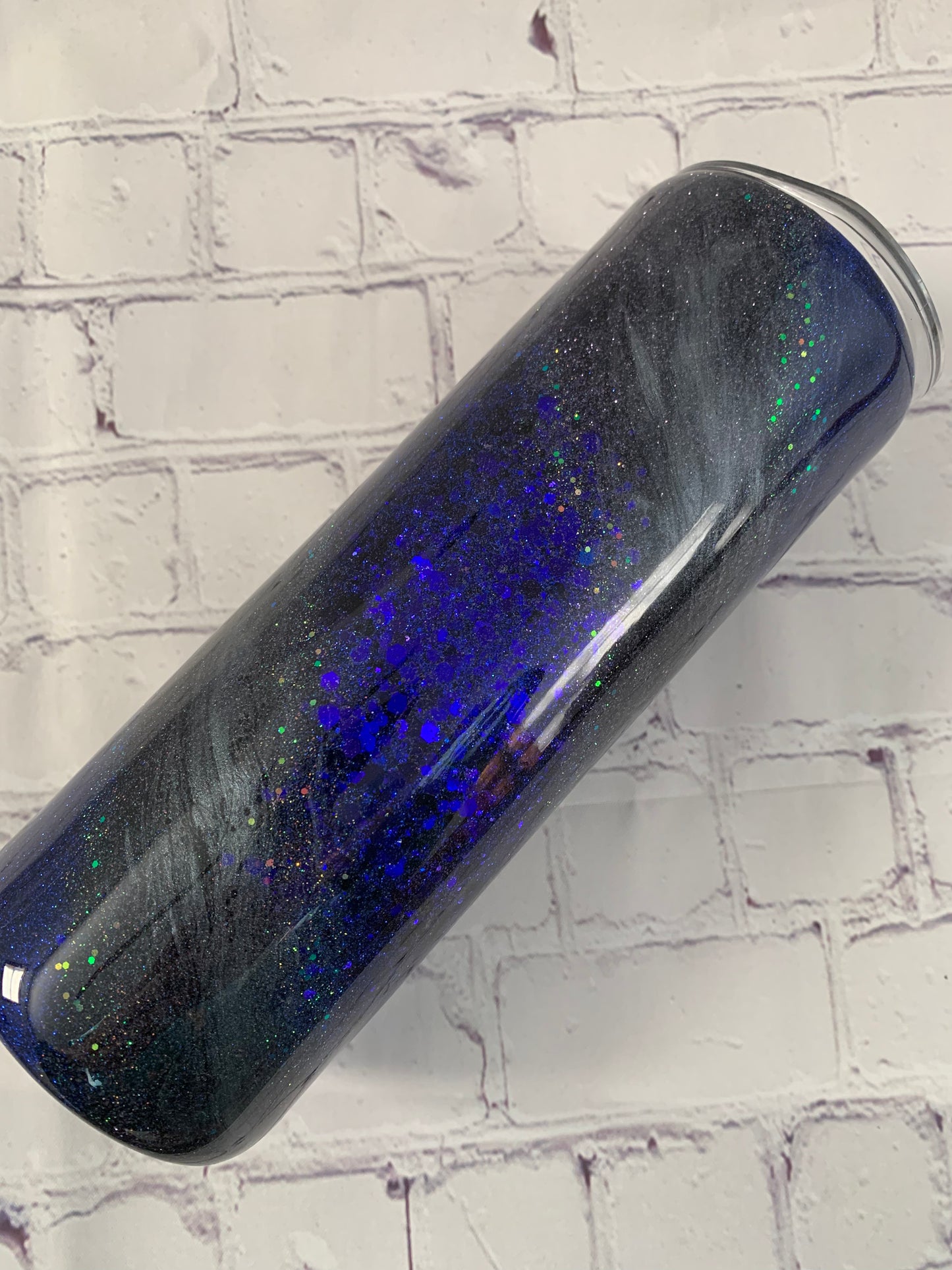 Dark Glitter Swirl Tumbler 20 oz