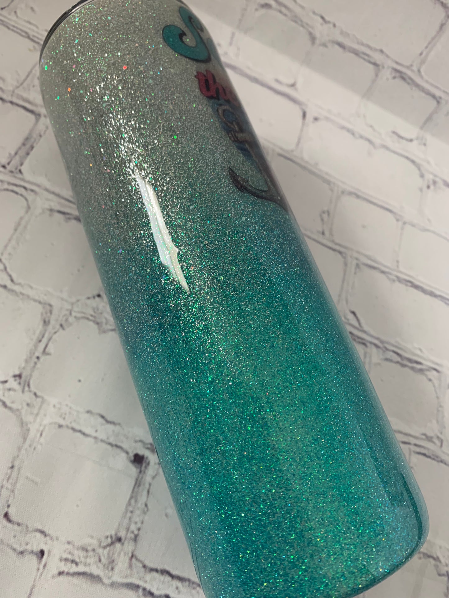 Glittered Seas The Day Beach Tumbler 20 oz