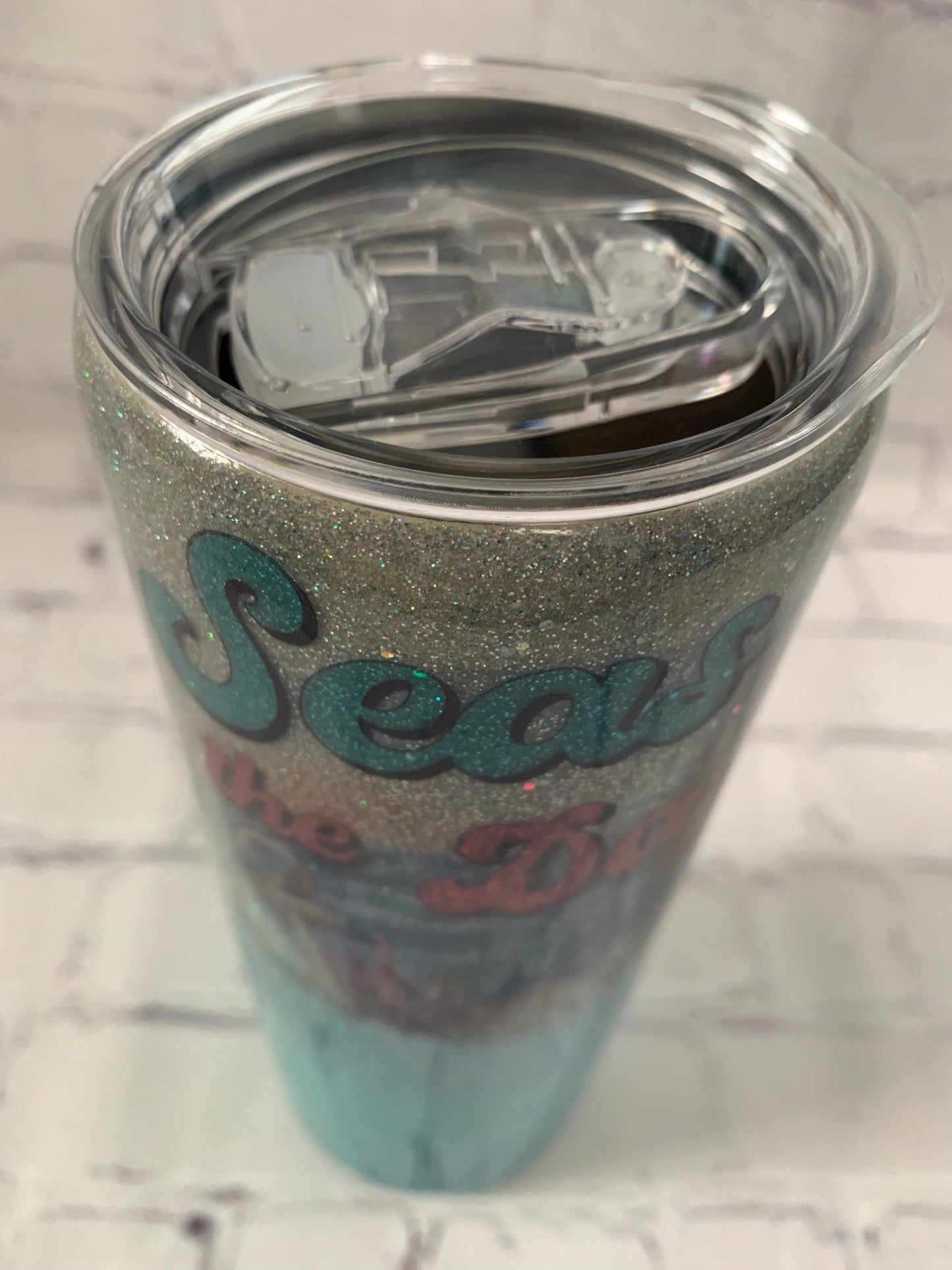 Glittered Seas The Day Beach Tumbler 20 oz
