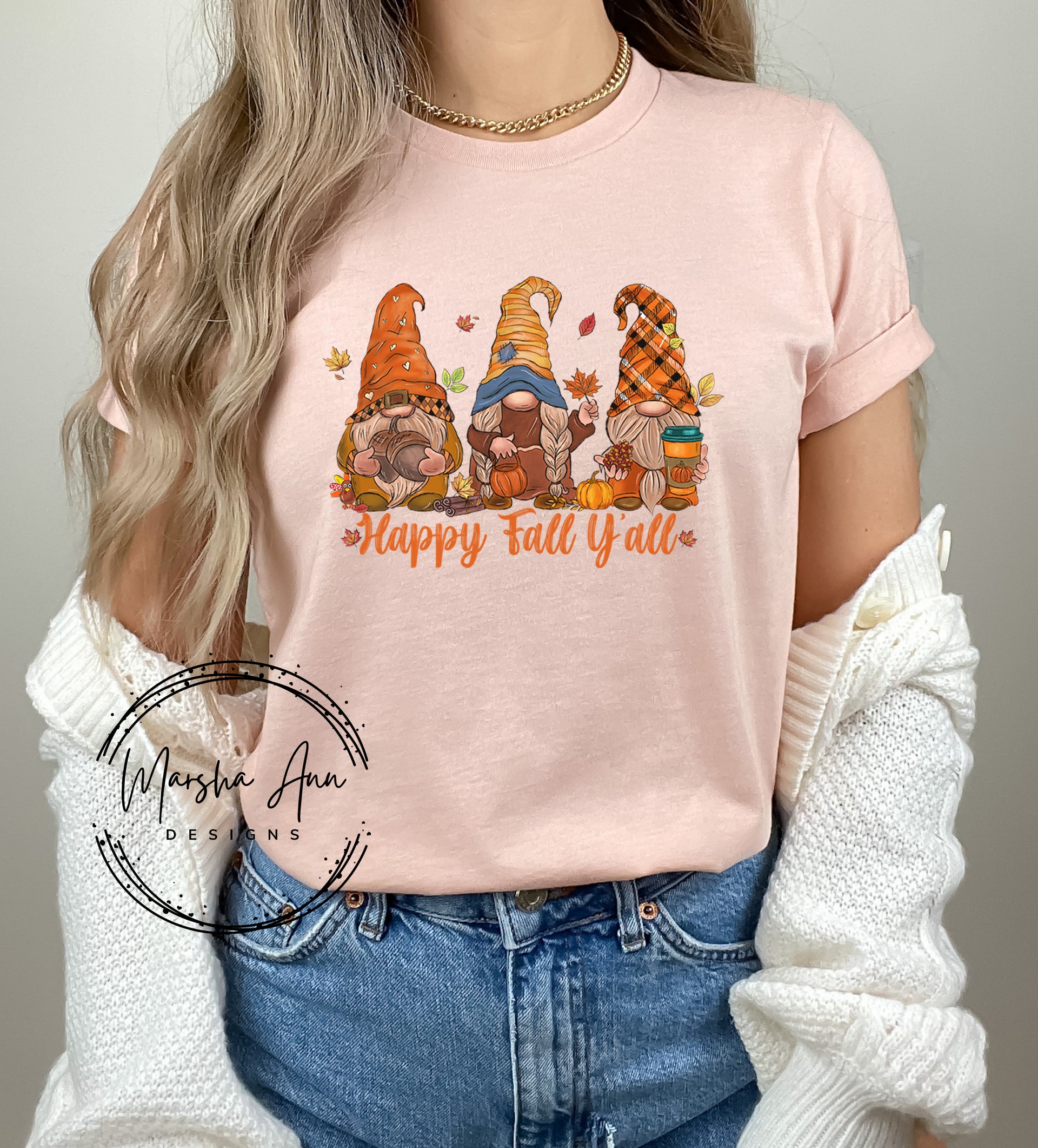 Gnomes Happy Fall Y'All Minnesota Vikings Shirt - Peanutstee