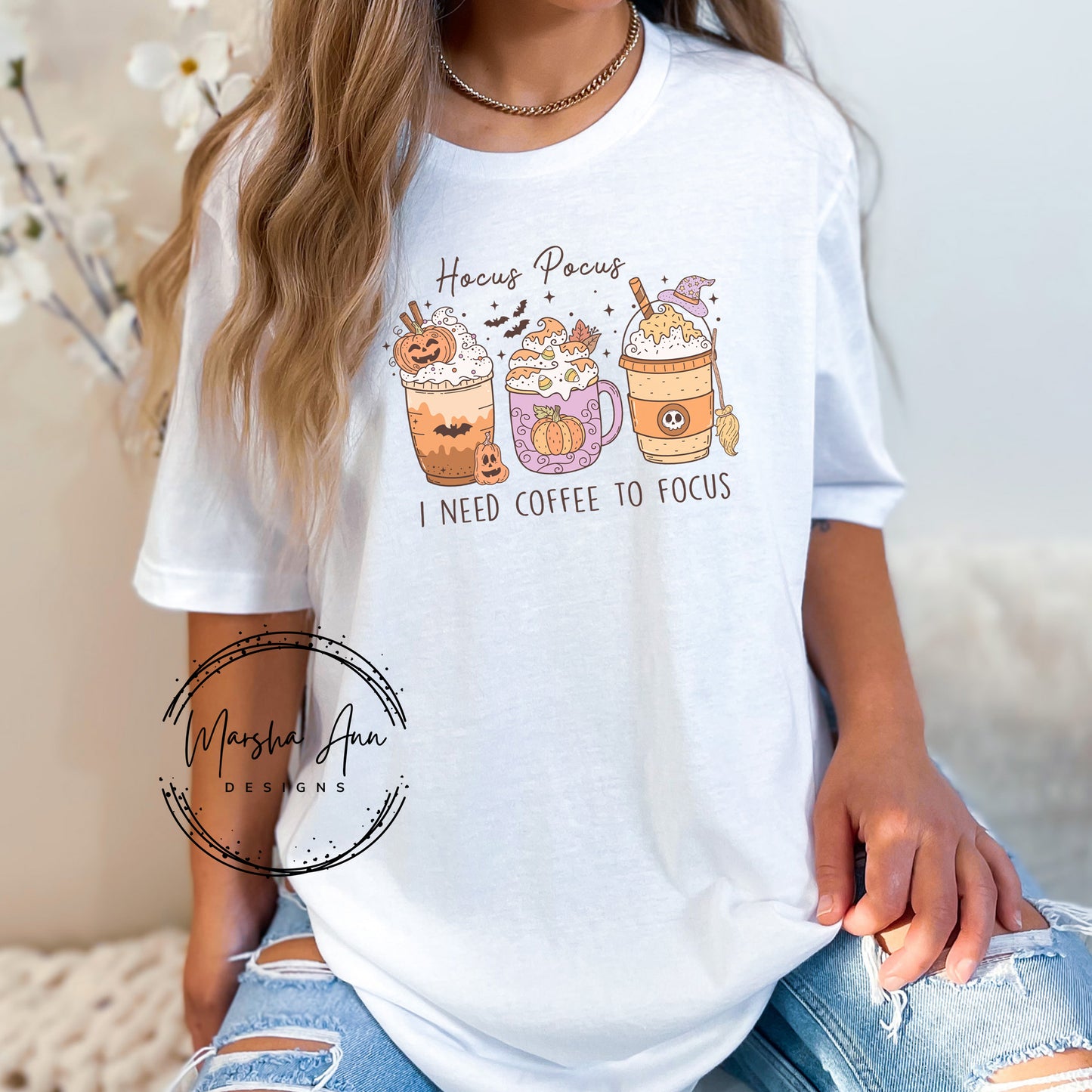 I Need Coffee to Focus Halloween Shirt