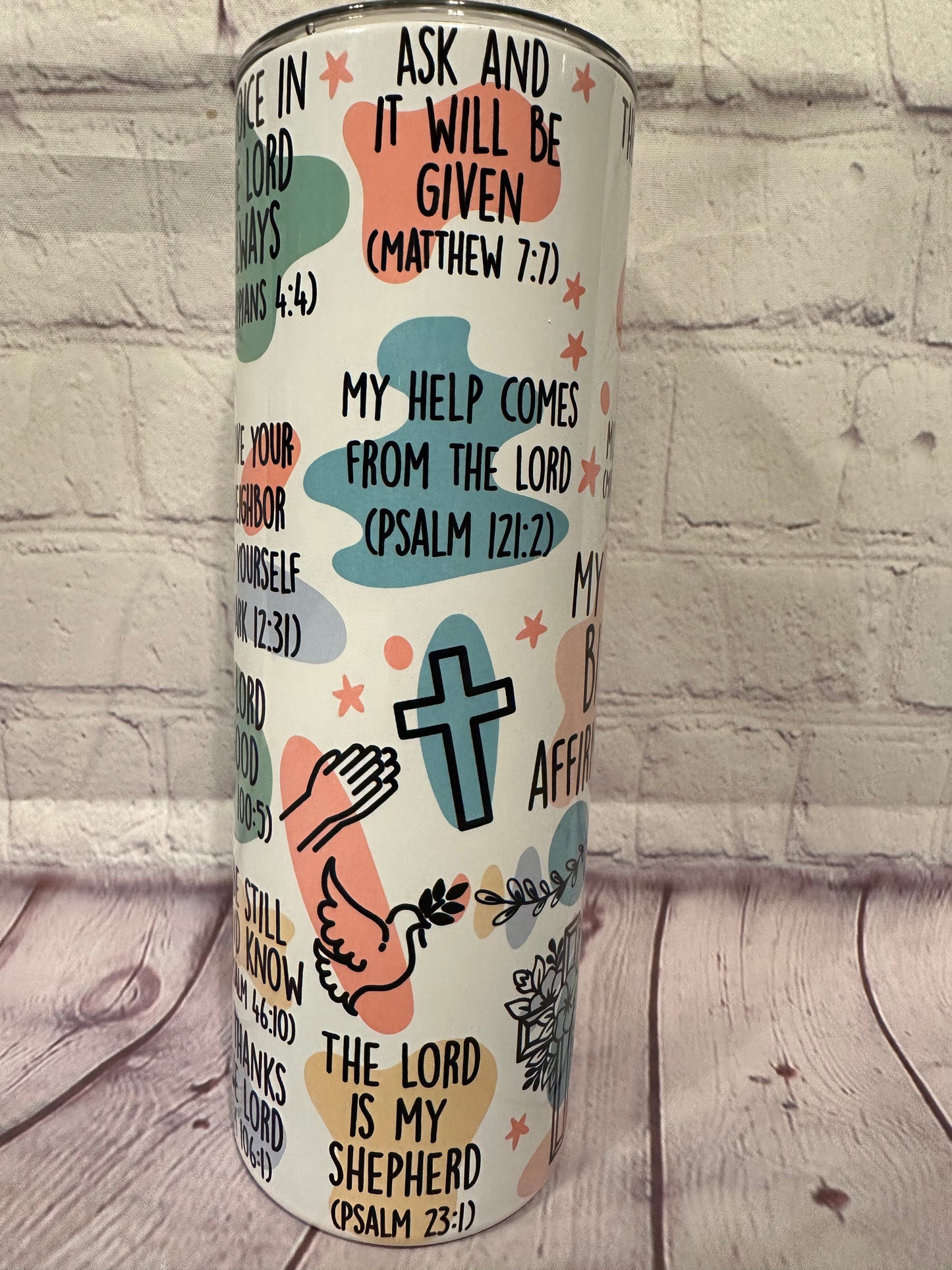 Daily bible affirmations 20 oz tumbler