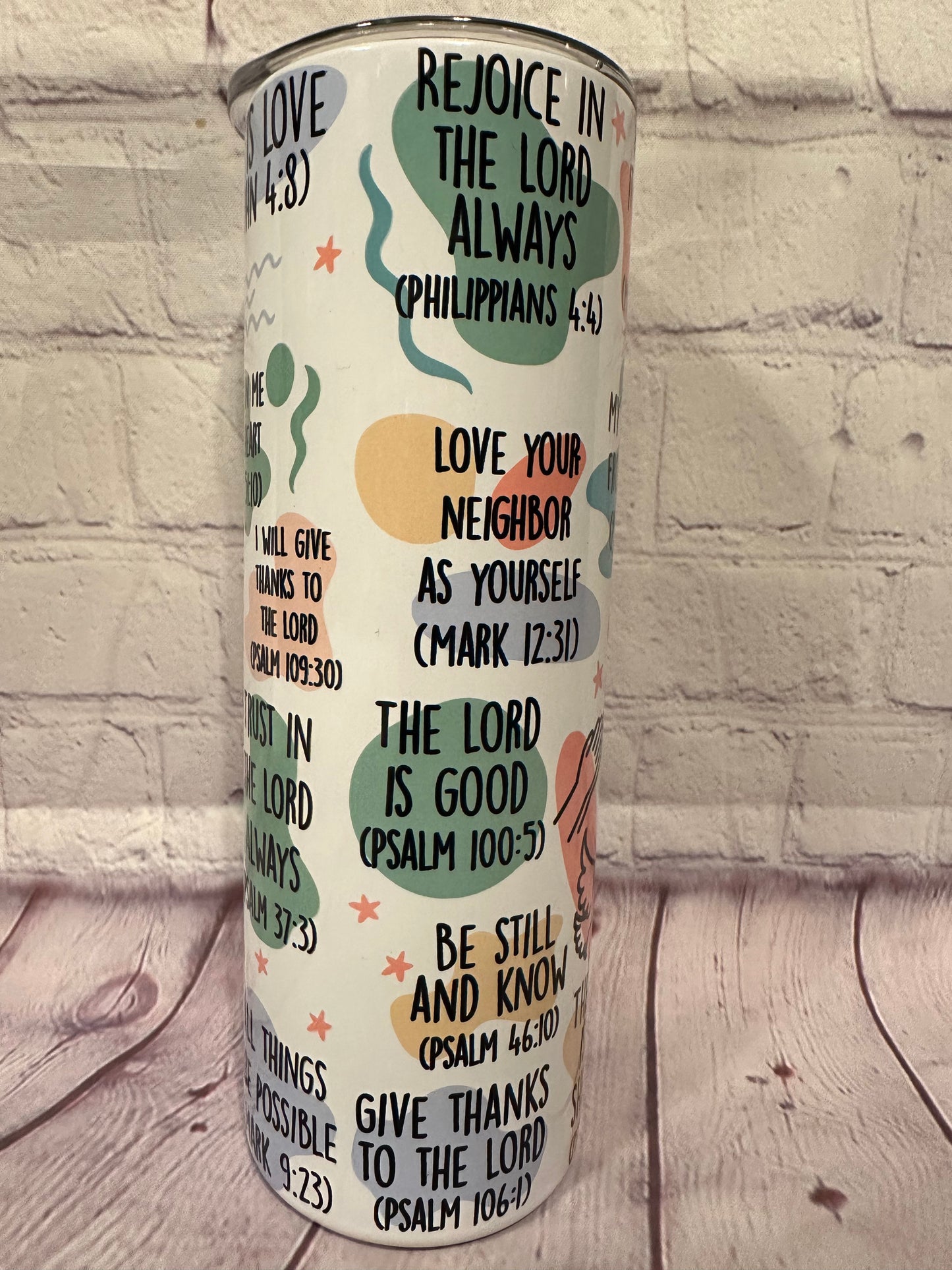 Daily bible affirmations 20 oz tumbler