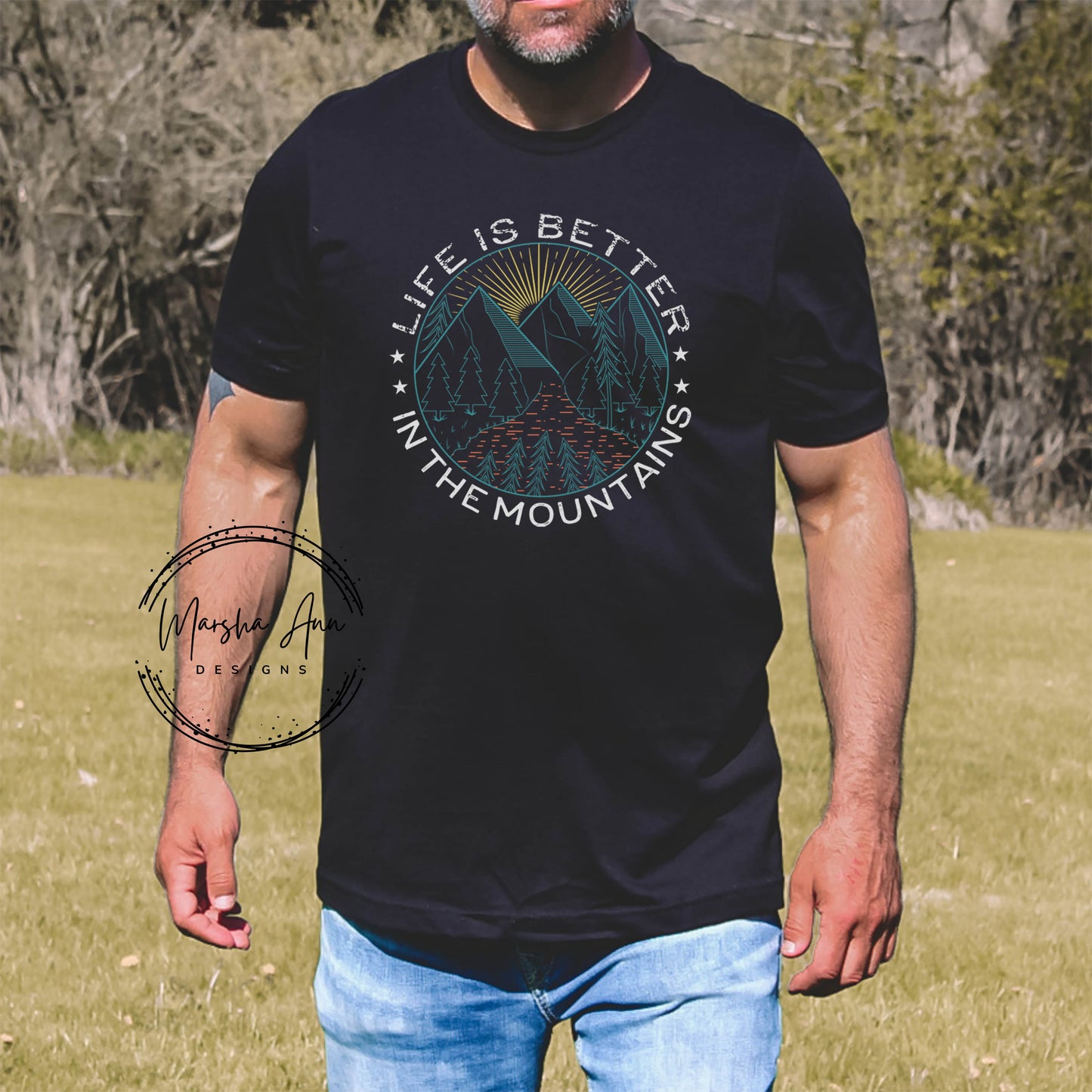 Life is better in the Mountains, Hiking Shirt, Nature Lover, Distressed