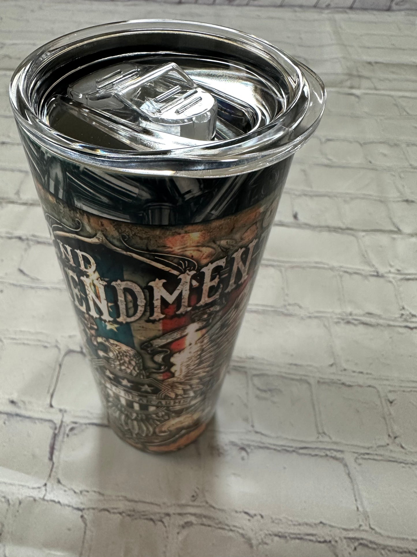 Second Amendment distressed 20 oz tumbler