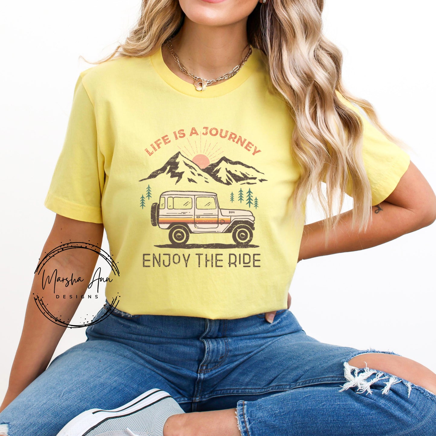 Life is a journey enjoy the ride - Distressed design