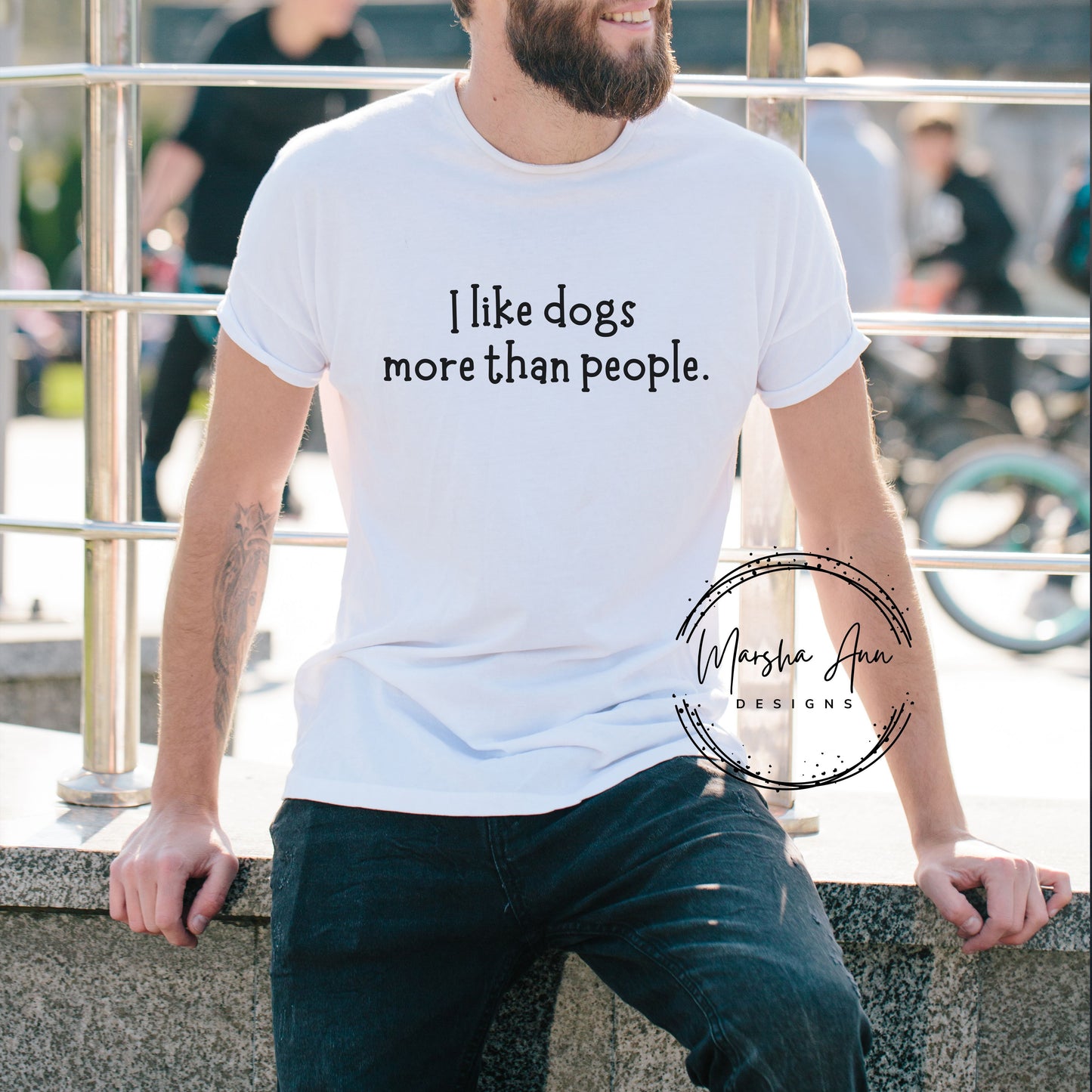 I like dogs more than people t-shirt