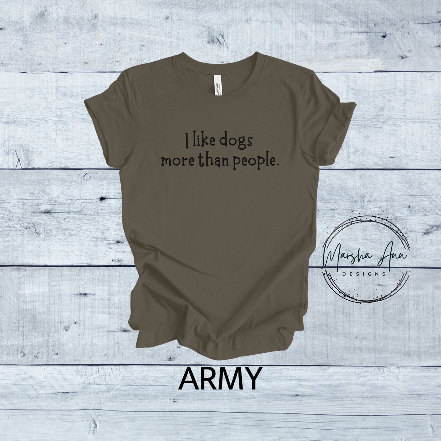 I like dogs more than people t-shirt