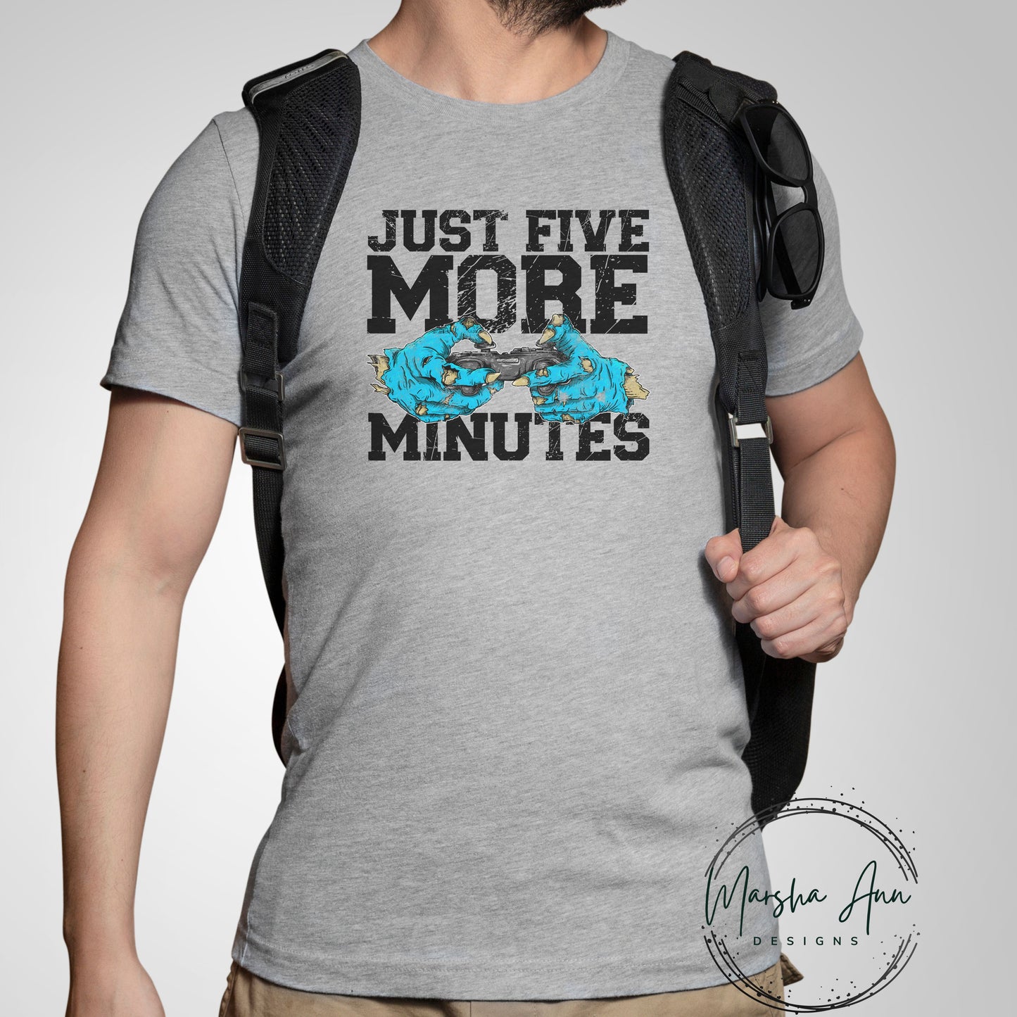 Zombie just five more minutes gamer T-shirt