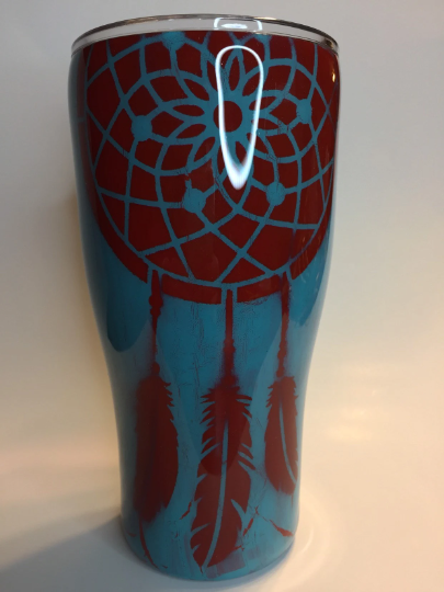 Dream Catcher Tumbler Crackle Style 30 oz