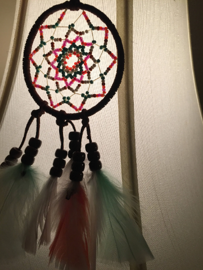 Dreamcatcher 3 inch round beaded