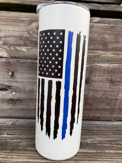 Back the blue tumbler 20 oz