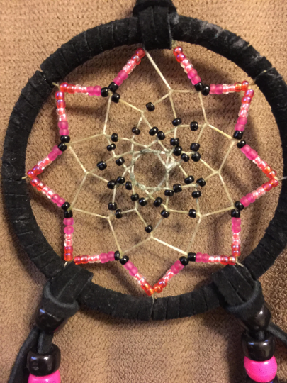 Dreamcatcher 3 inch round beaded