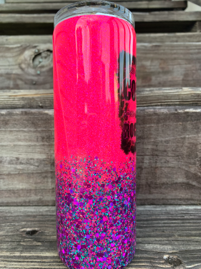 A little country a little rock n roll glittered tumbler 20 oz