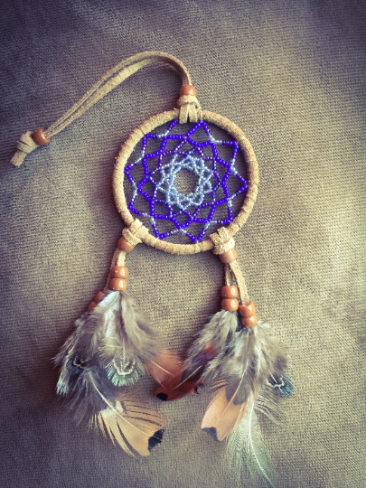 Dreamcatcher fully beaded 3 inch round