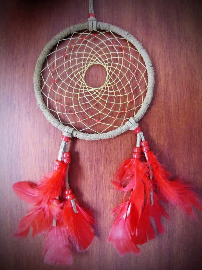 Dreamcatcher 5 inch round beaded