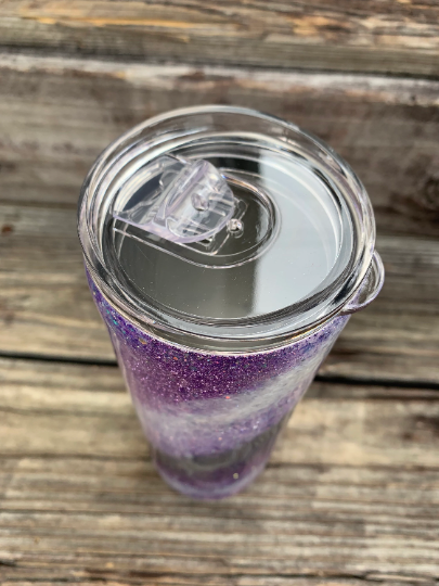 Glittered swirl tumbler 20 oz