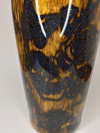 Distressed Metal Skully - Ceramic Shot Glass