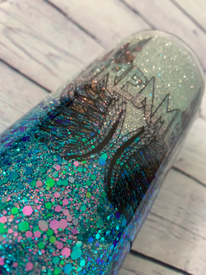 Dreamer wings glittered tumbler 20 oz