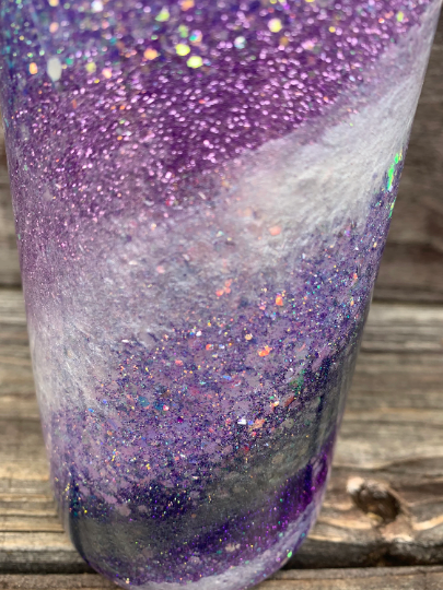 Glittered swirl tumbler 20 oz