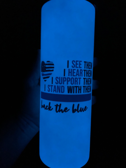 Back the blue tumbler 20 oz