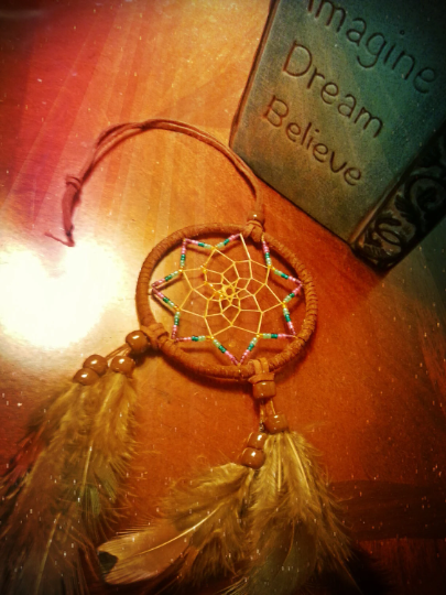 Dreamcatcher 3 inch round beaded