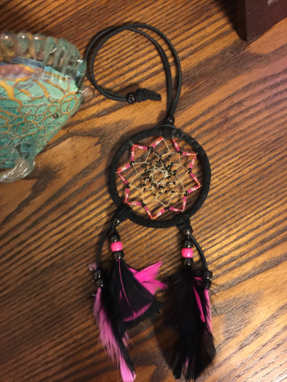 Dreamcatcher 3 inch round beaded