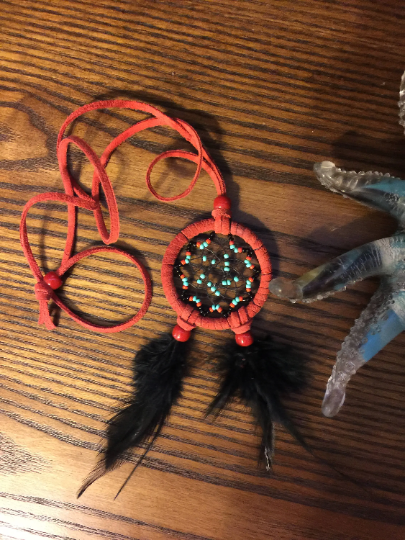 Dreamcatcher necklace 2 inch round