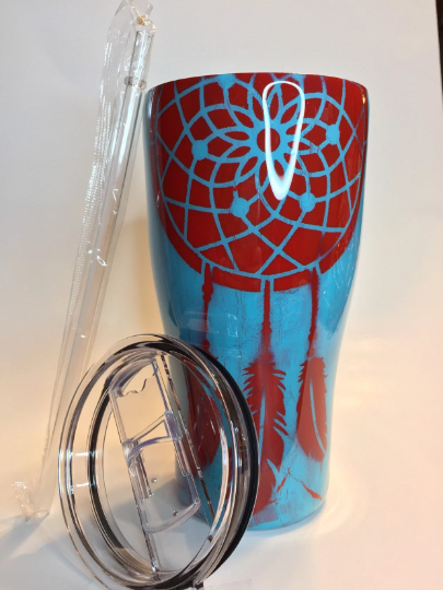 Dream Catcher Tumbler Crackle Style 30 oz