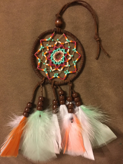 Dreamcatcher 3 inch round beaded