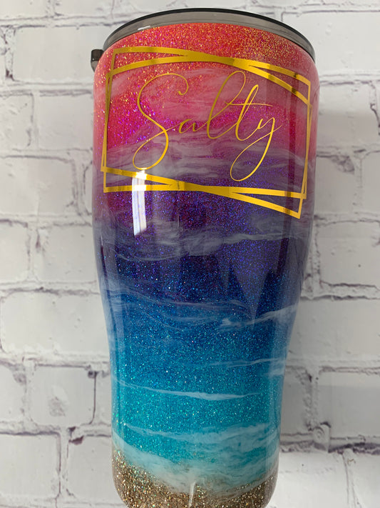 Glittered Sunset Tumbler