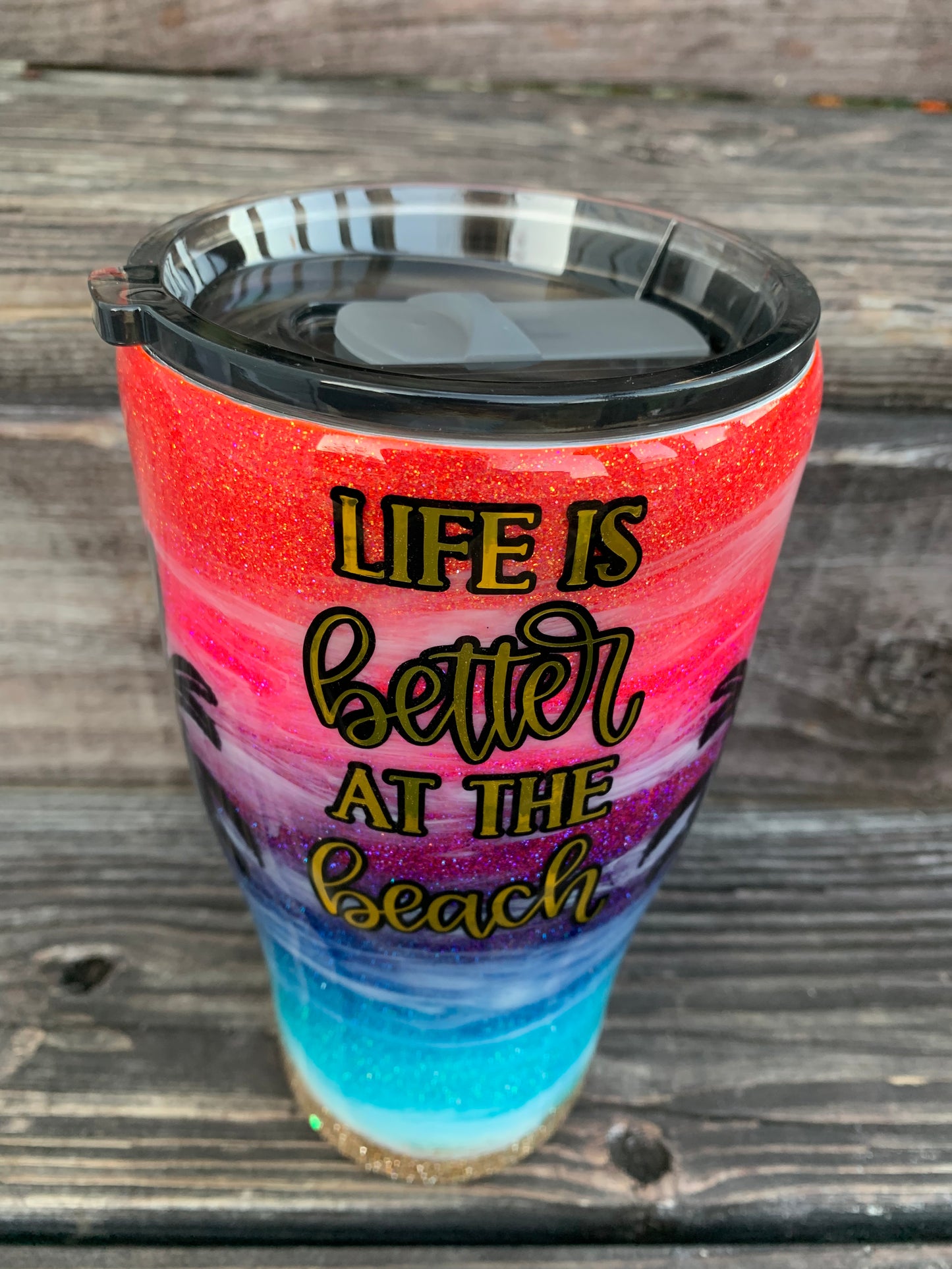 Glittered Sunset Tumbler