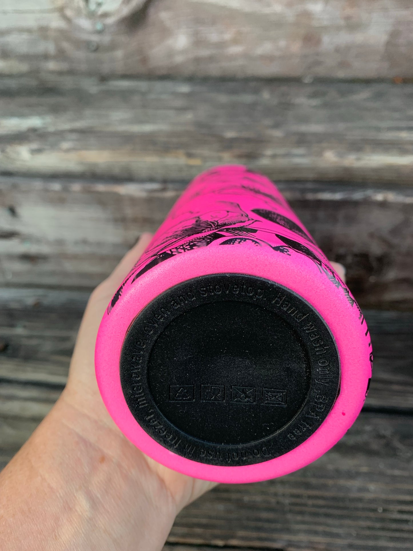 Matte Pink Glow in the dark Skulls Tumbler