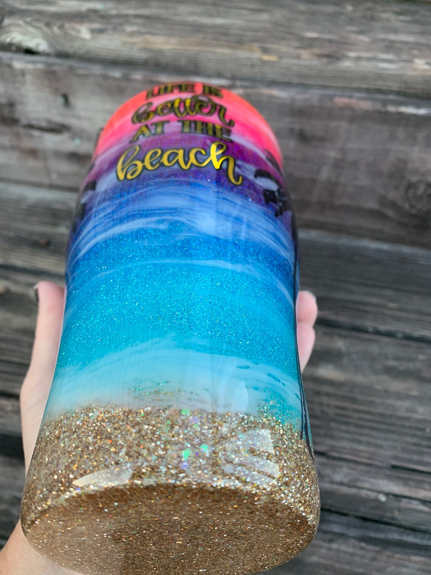 Glittered Sunset Tumbler