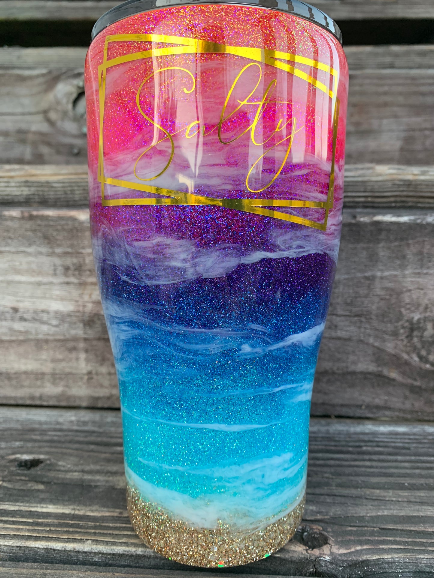 Glittered Sunset Tumbler