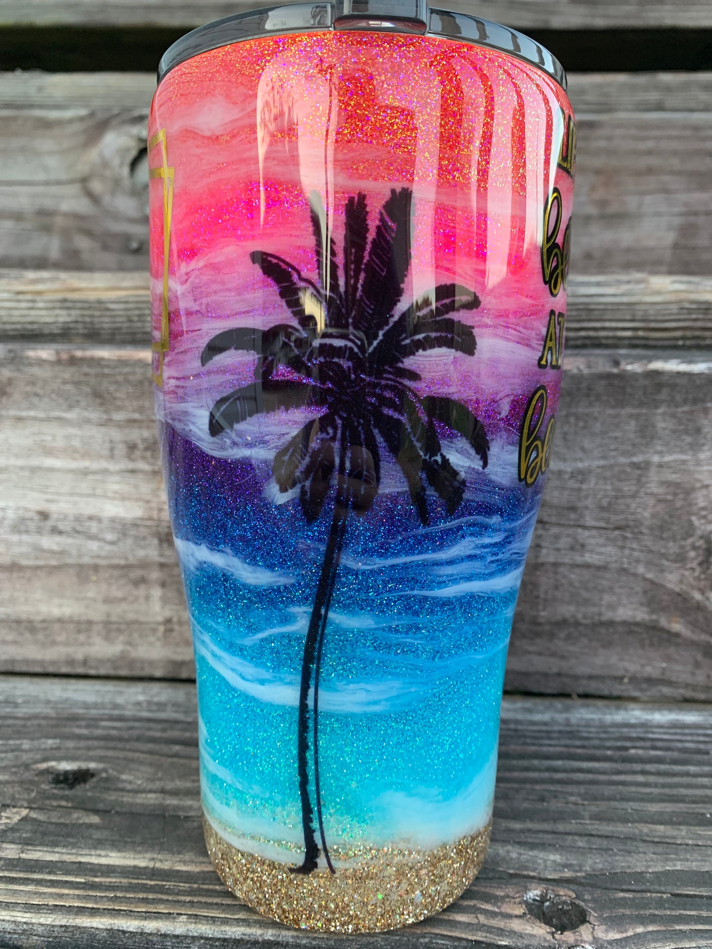 Glittered Sunset Tumbler