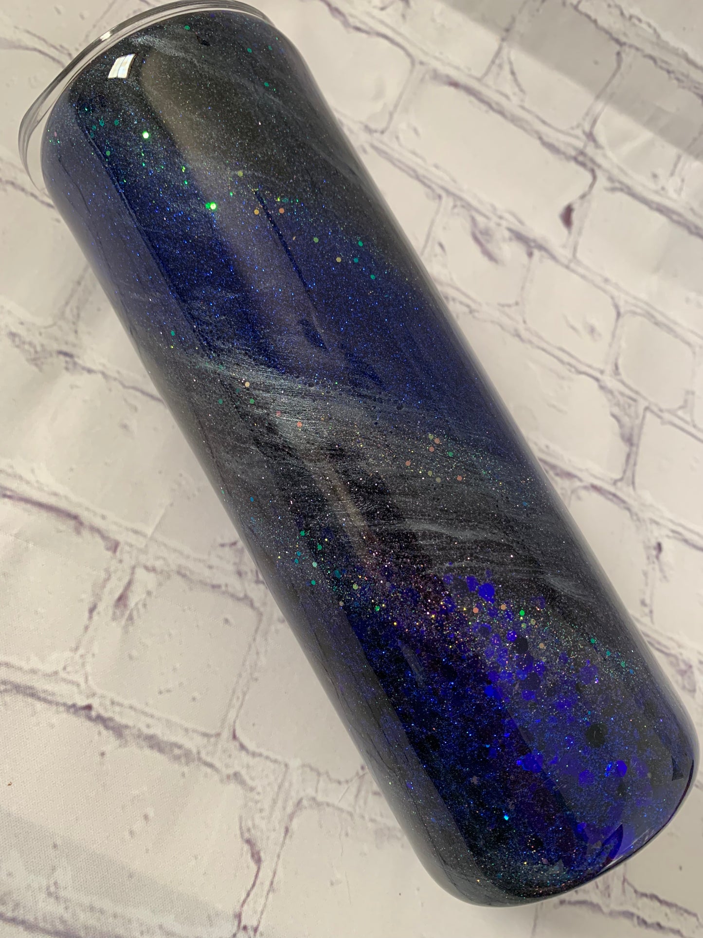 Dark Glitter Swirl Tumbler 20 oz