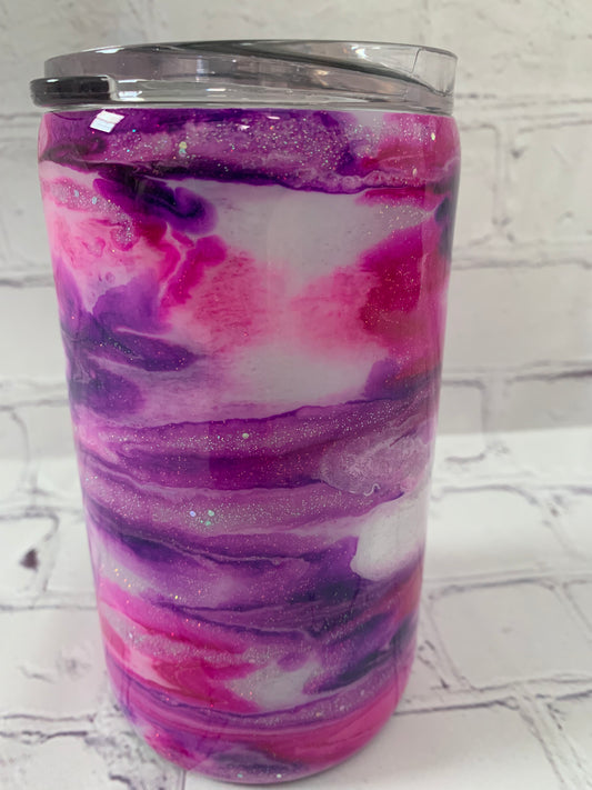 Alcohol Swirl Tumbler with glitter swirls 14 oz