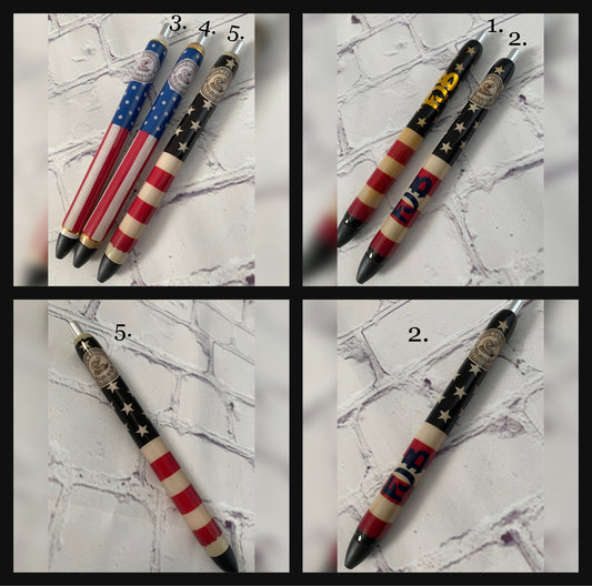 Patriotic Epoxy Refillable Gel Pens