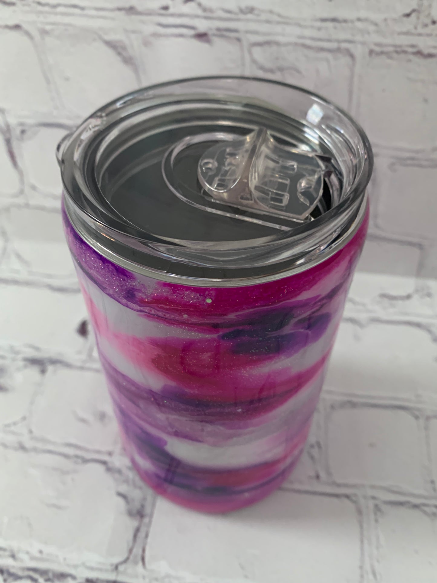 Alcohol Swirl Tumbler with glitter swirls 14 oz