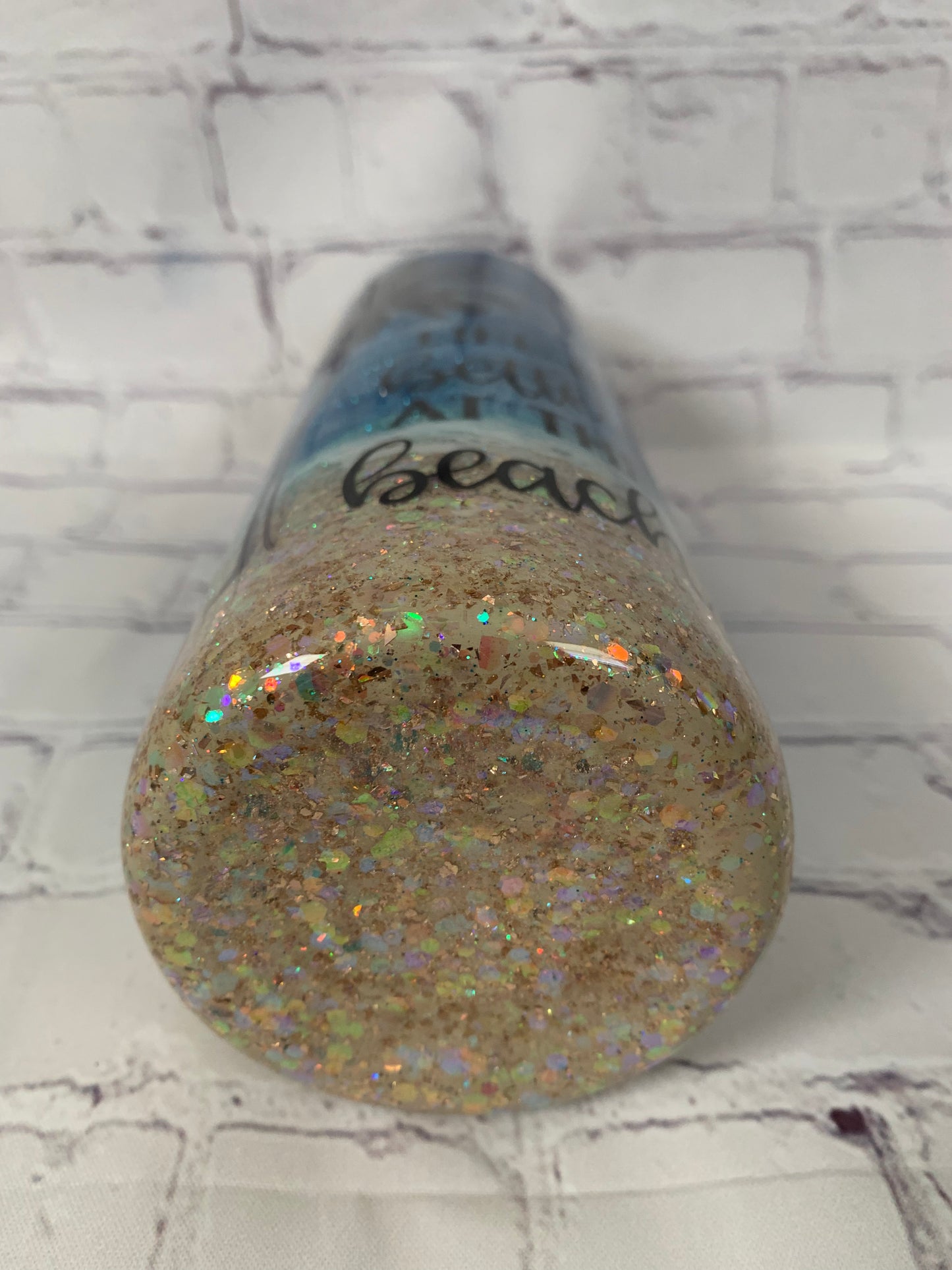 Glittered Beach Tumbler 20 oz