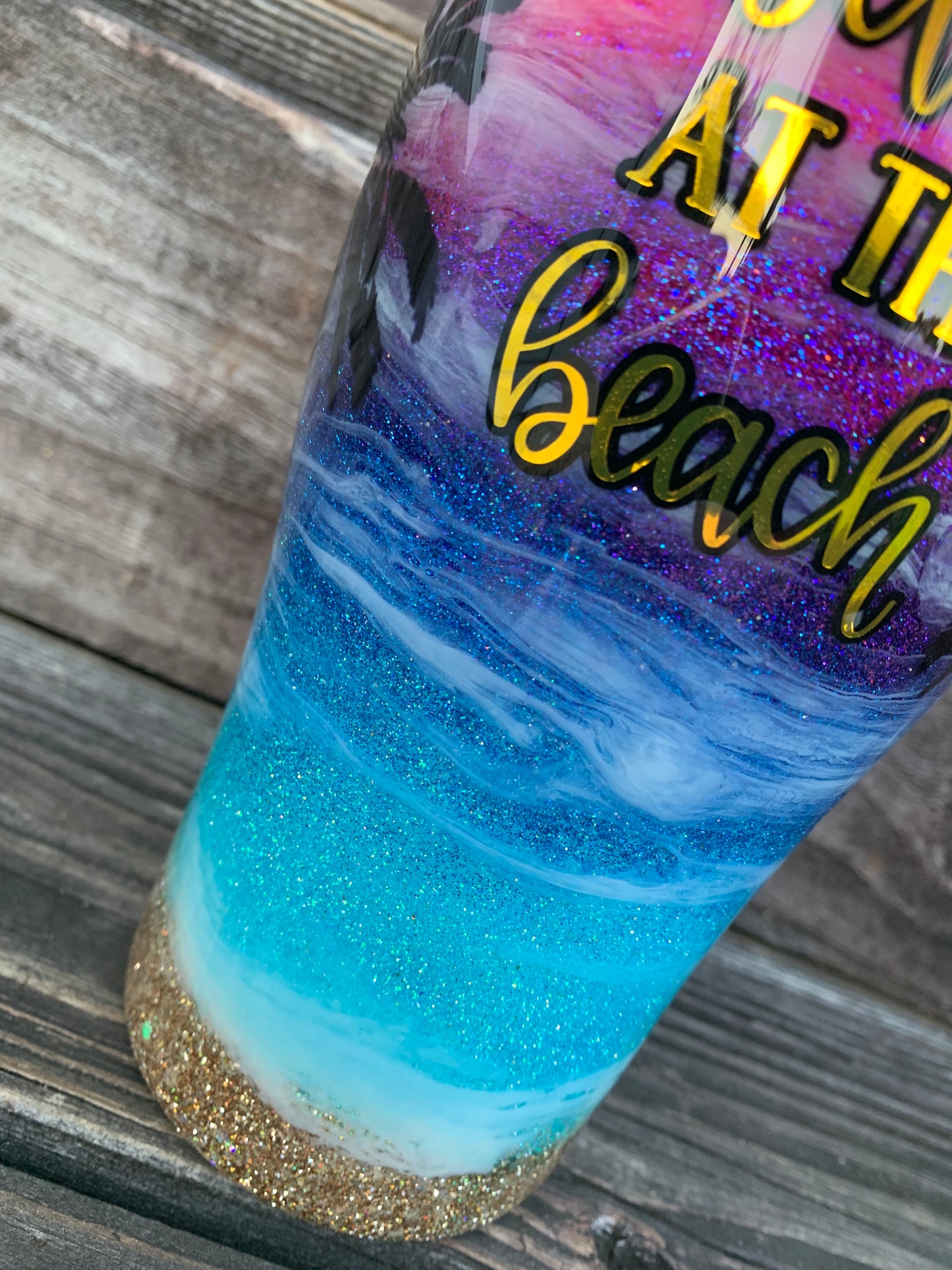 Glittered Sunset Tumbler