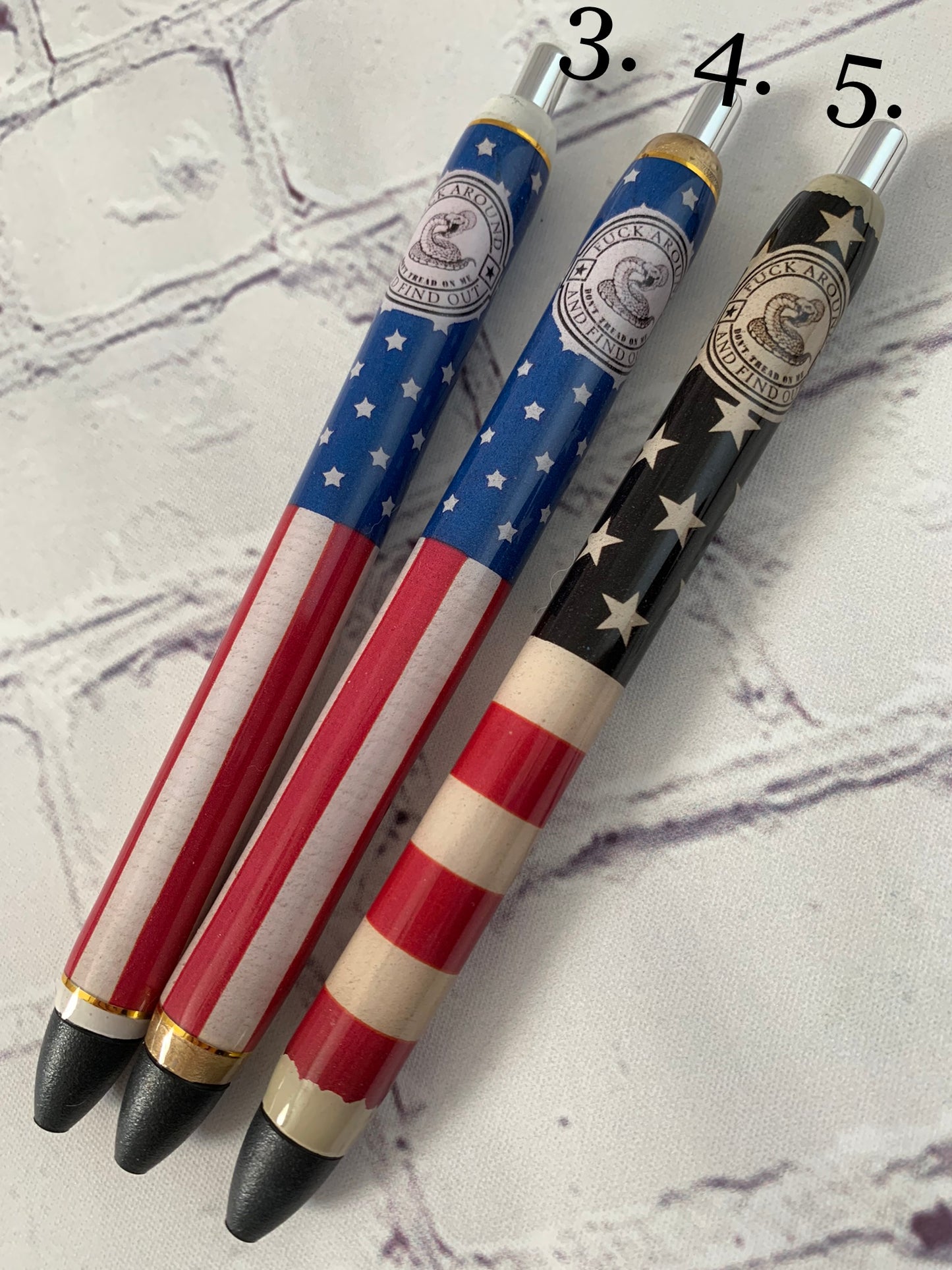 Patriotic Epoxy Refillable Gel Pens