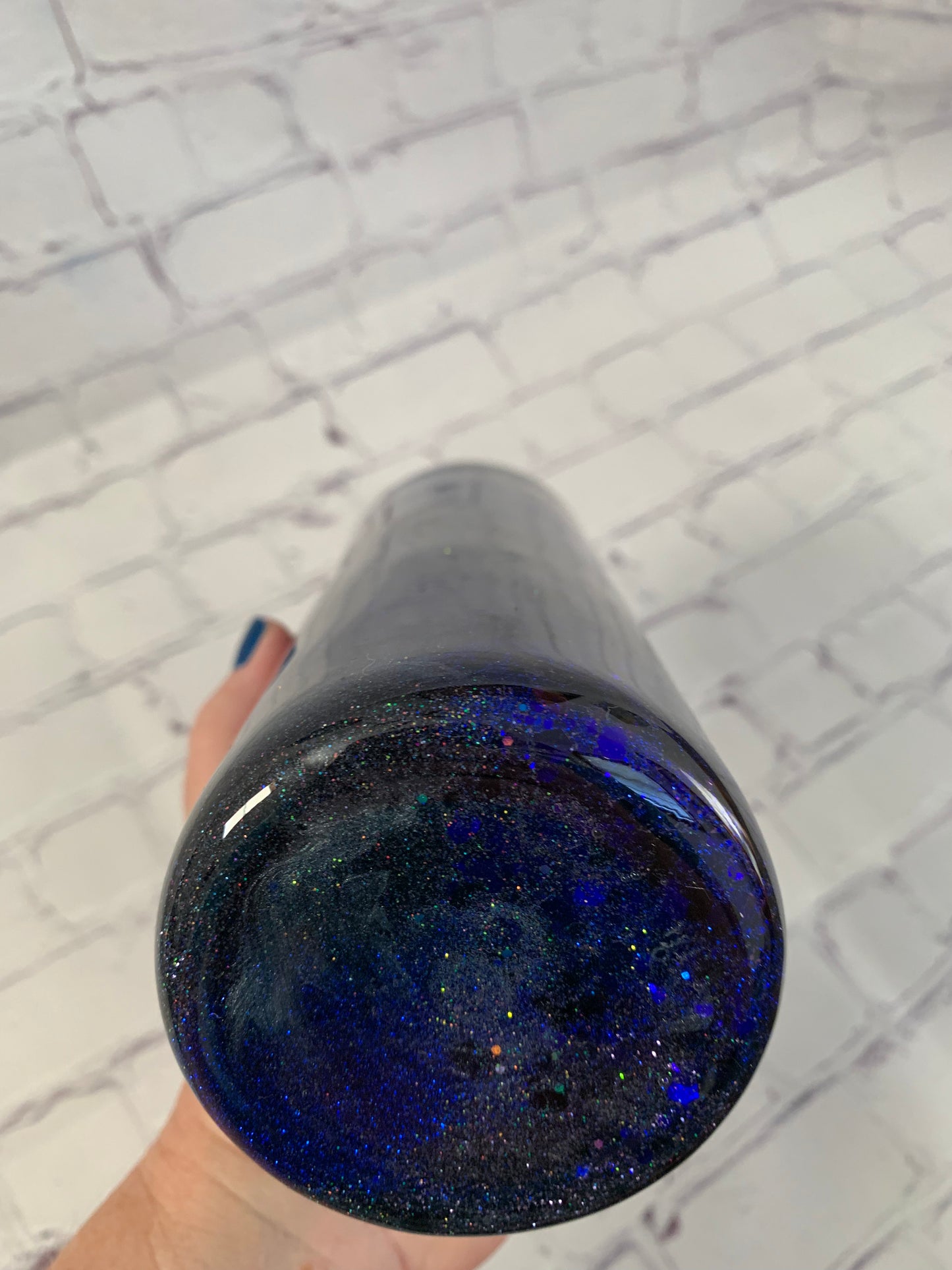 Dark Glitter Swirl Tumbler 20 oz