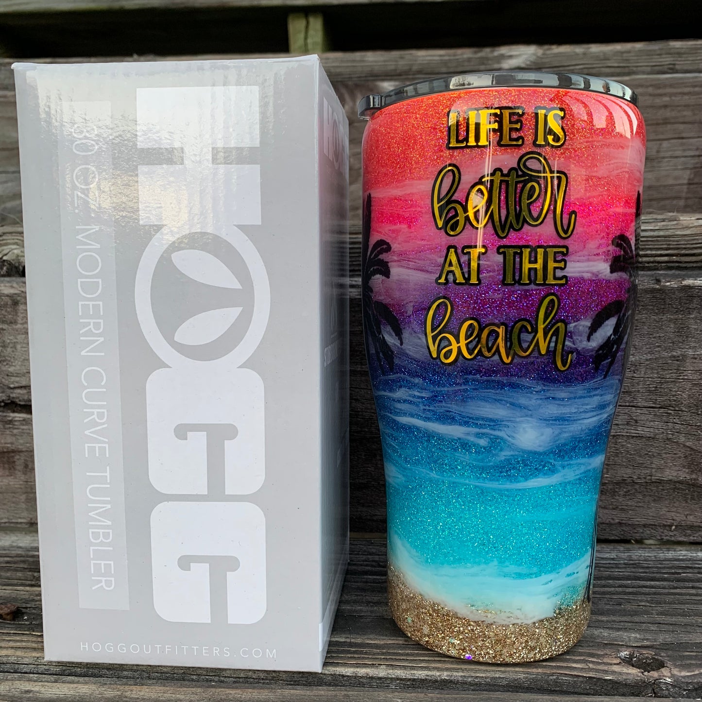 Glittered Sunset Tumbler