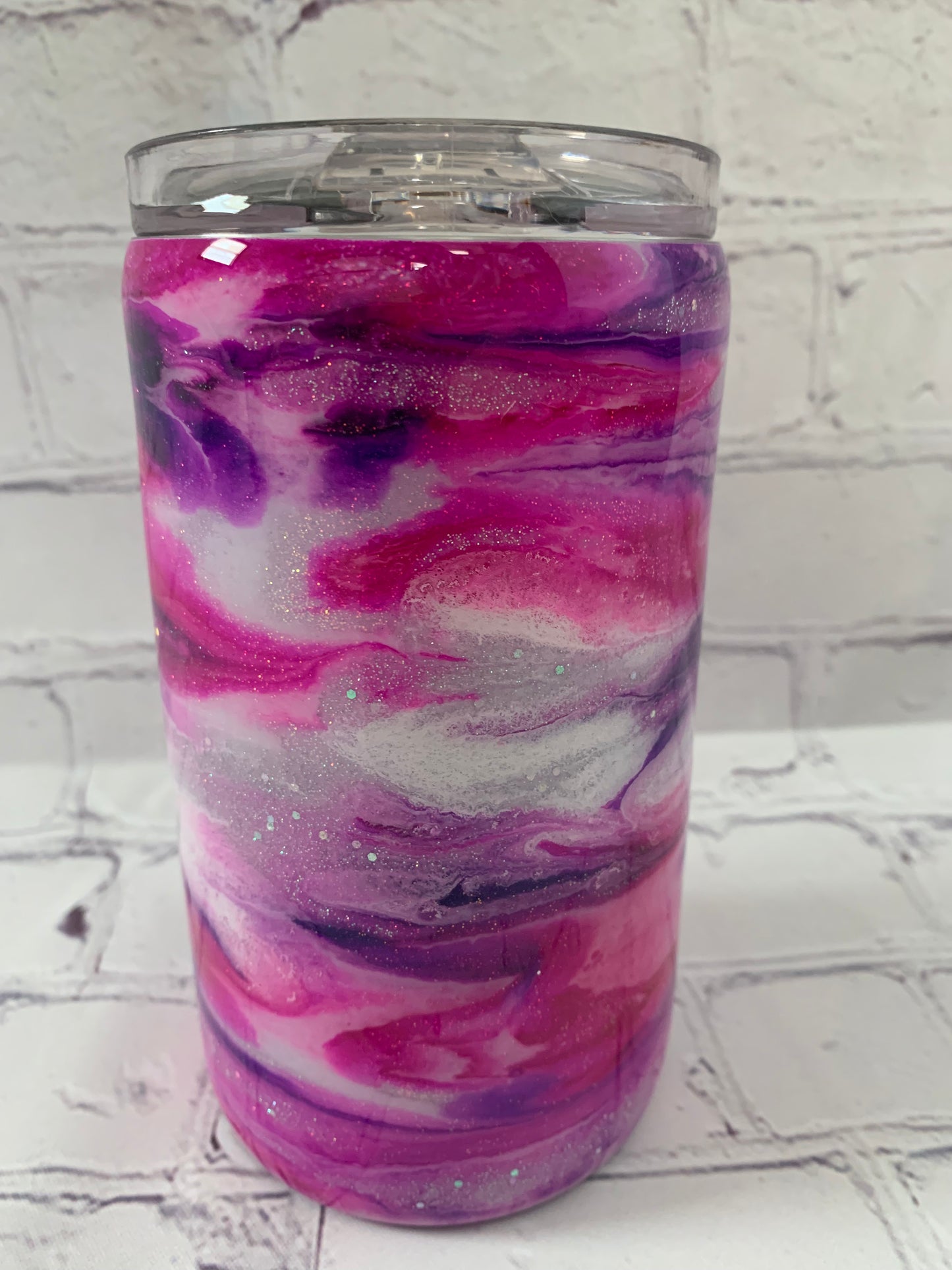 Alcohol Swirl Tumbler with glitter swirls 14 oz